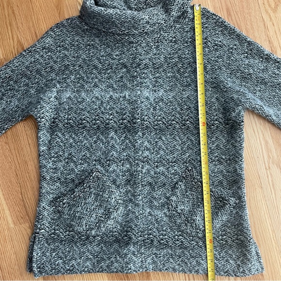 Soft Surroundings Alma Oversized Tunic Sweater Cowl Neck Grey Black Size Medium - Picture 10 of 11